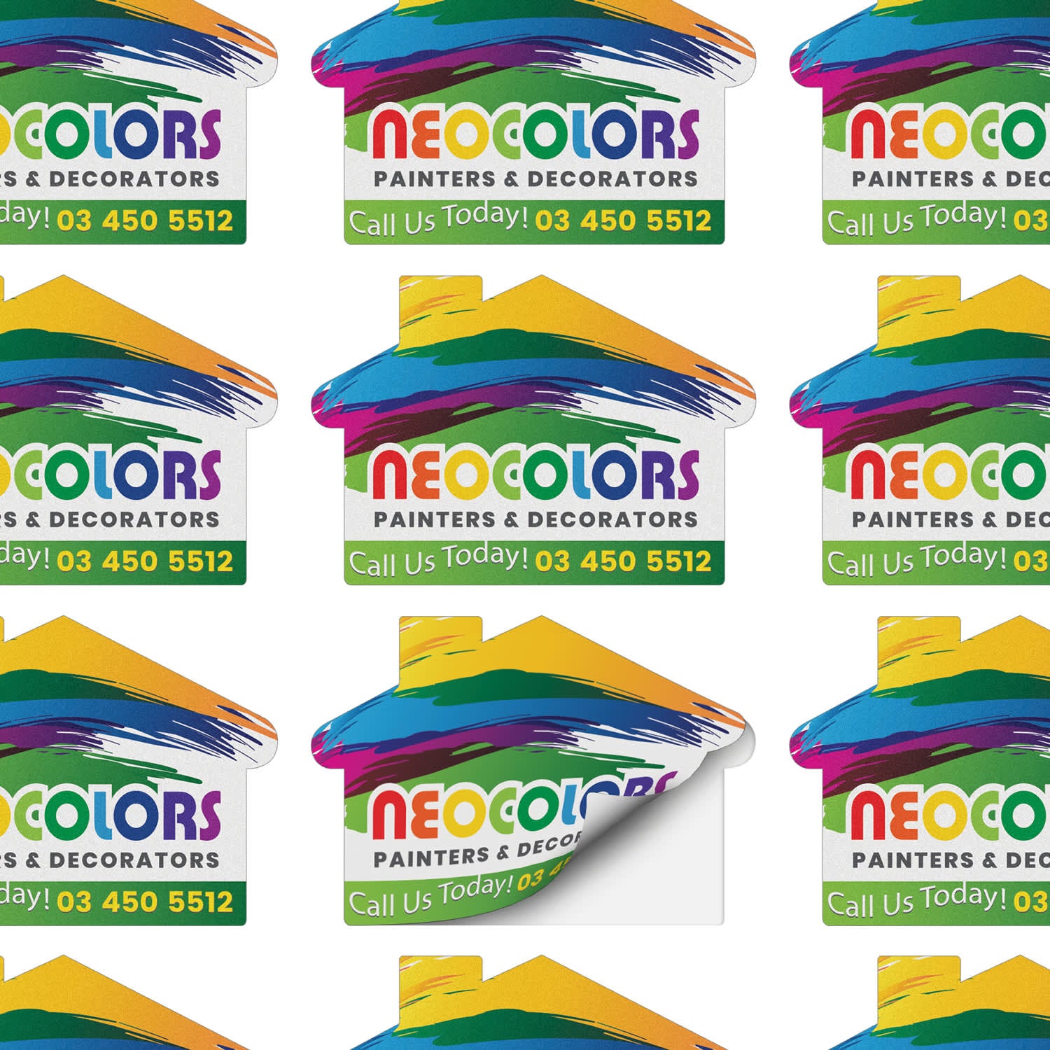 AD Labels 70 x 50mm  House Shaped [3-100113]