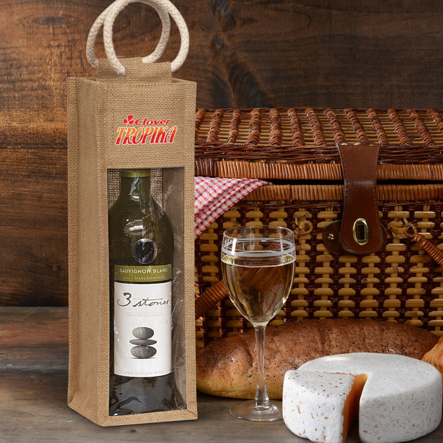 Serena Jute Wine Carrier [3-108039]