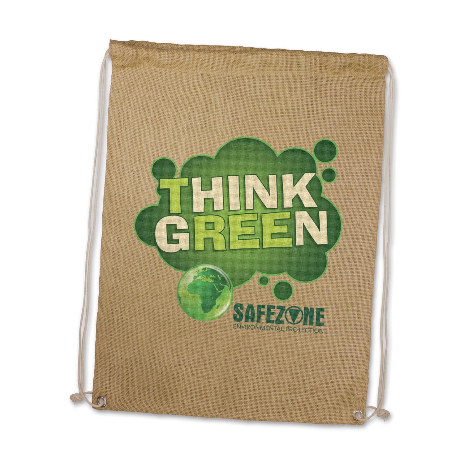 Jute Drawstring Backpack [3-109073]