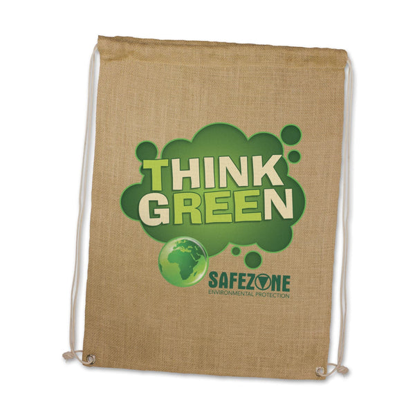 Jute Drawstring Backpack [3-109073]