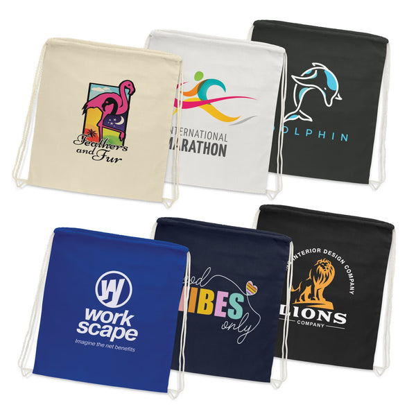 Cotton Drawstring Backpack [3-111804]