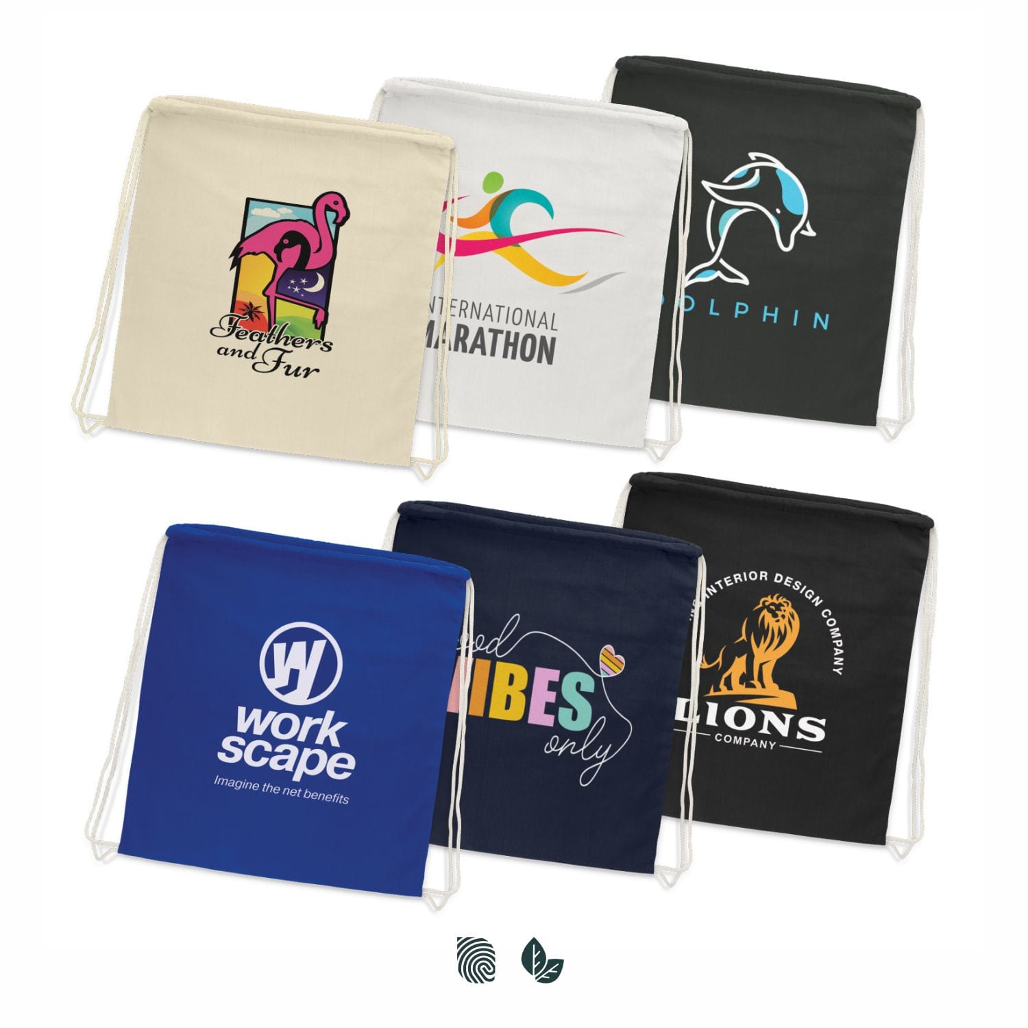 Cotton Drawstring Backpack [3-111804]