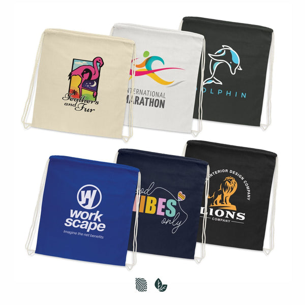 Cotton Drawstring Backpack [3-111804]