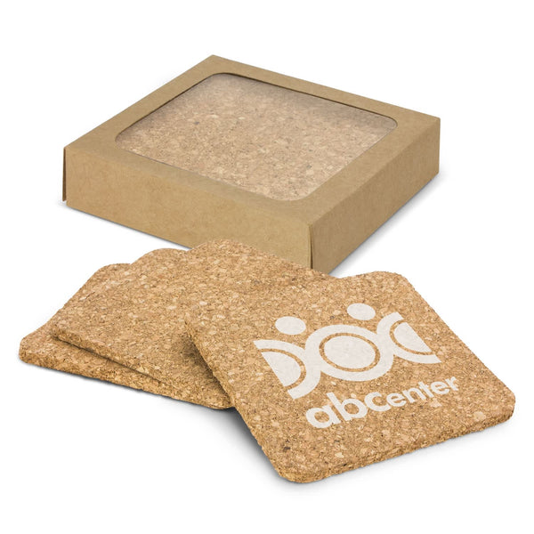 Oakridge Cork Coaster Square Set of 4 [3-113034]