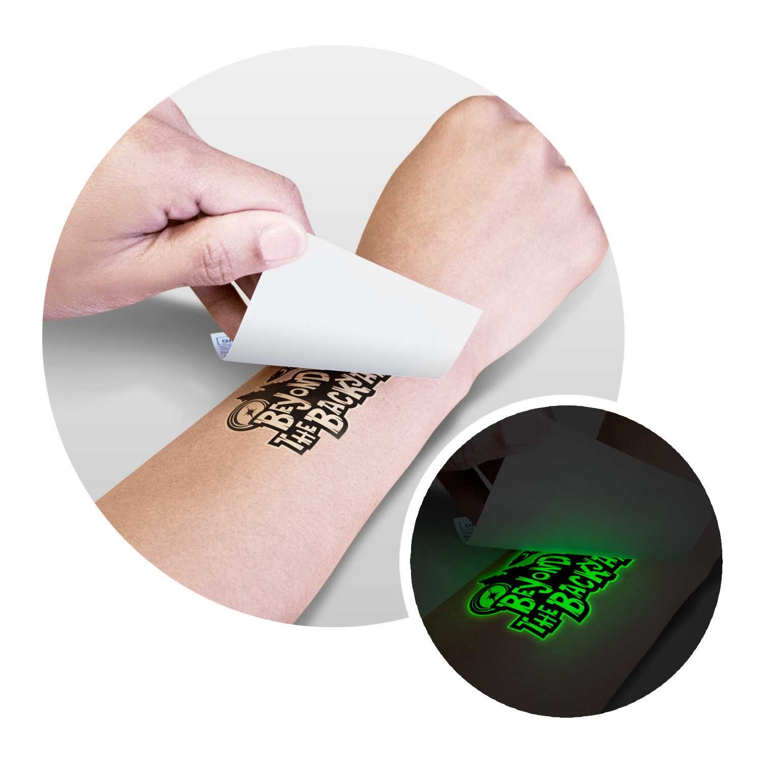 Temporary Tattoo Glow in the Dark  51mm x 76mm [3-113186]