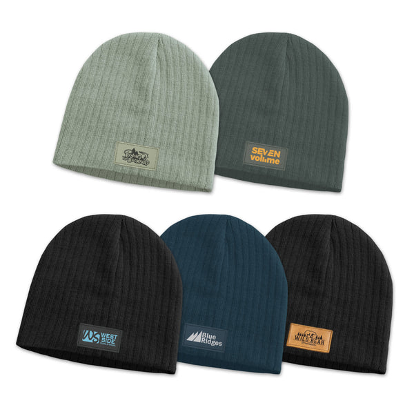 Nebraska Cable Knit Beanie with Patch [3-115656]