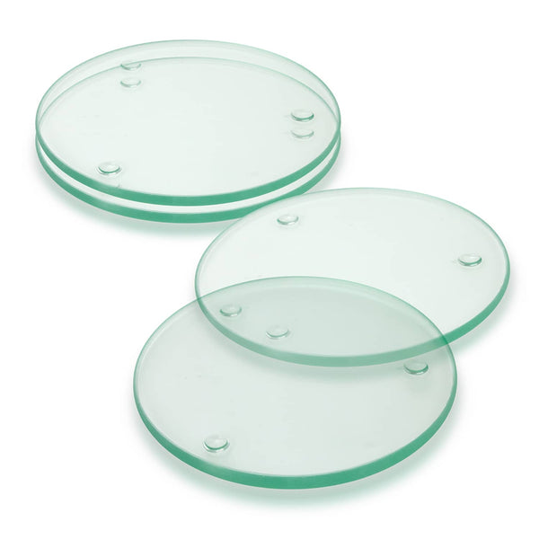 Venice Glass Coaster  Set of 4  Round [3-116397]