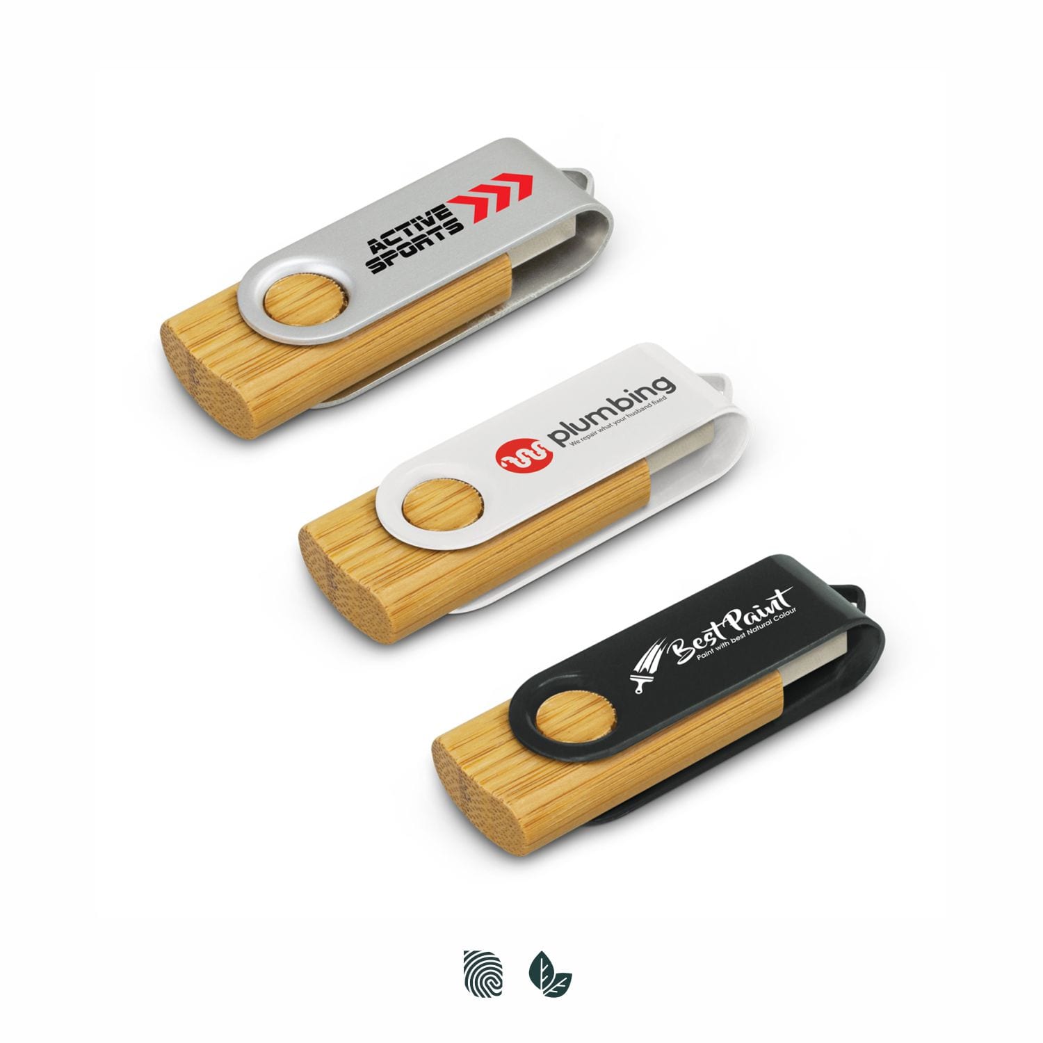 Helix 4GB Bamboo Flash Drive [3-117042]