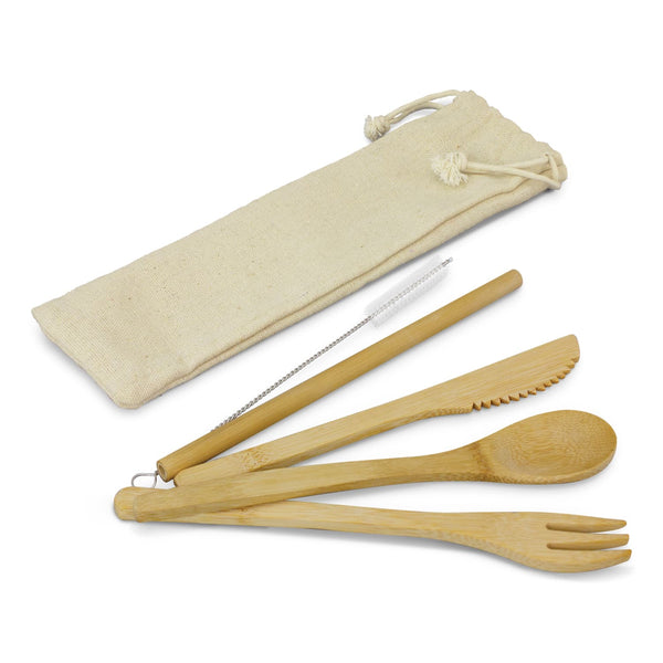 Bamboo Cutlery Set [3-117633]