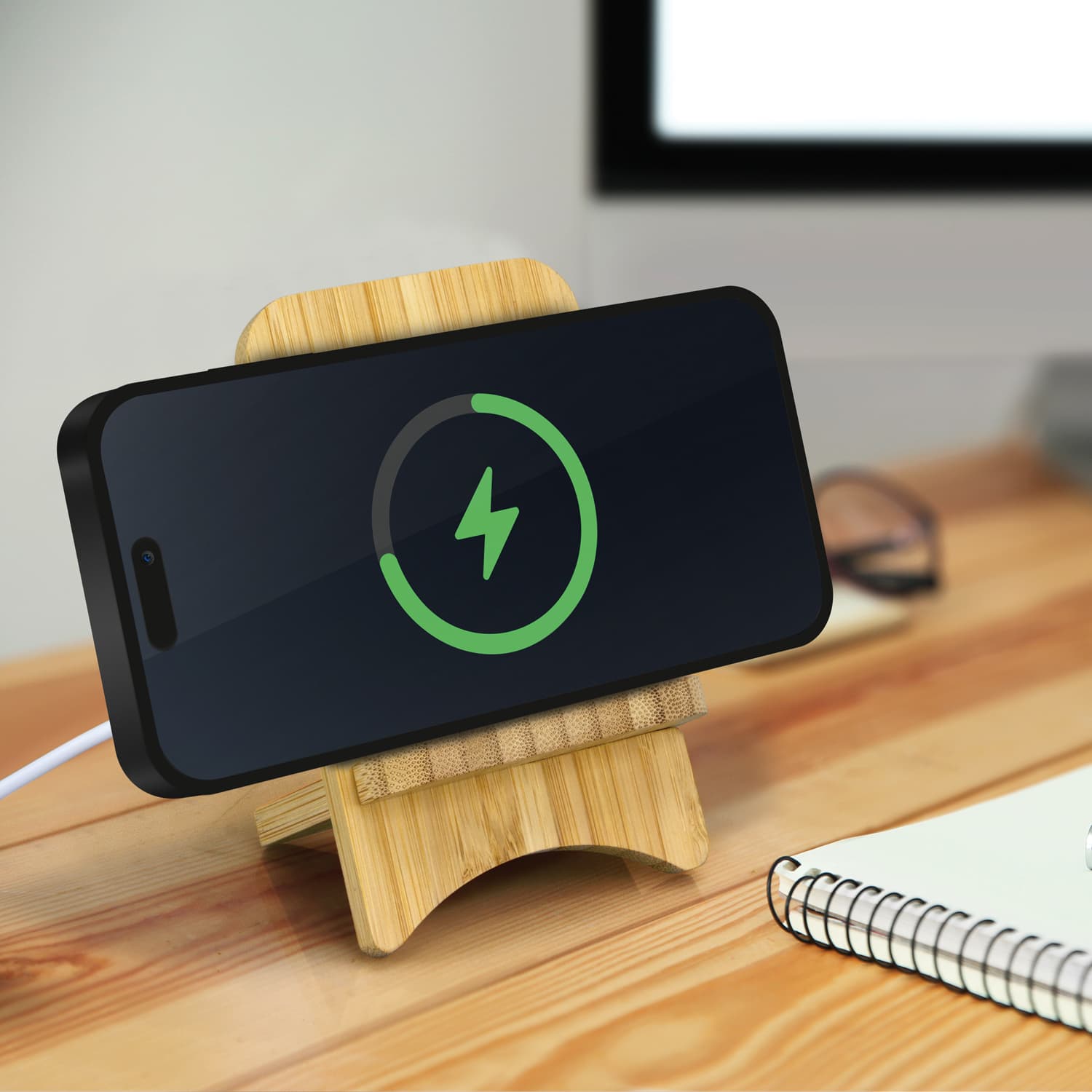 Bamboo Wireless Charging Stand [3-118495]