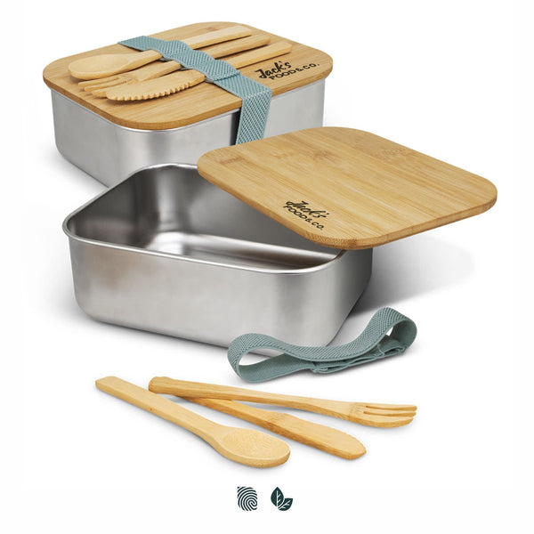 Stainless Steel Lunch Box with Cutlery [3-120046]