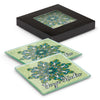 Venice Glass Coaster  Set of 2  Square  Full Colour [3-120164]