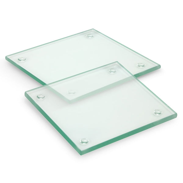 Venice Glass Coaster  Set of 2  Square  Full Colour [3-120164]