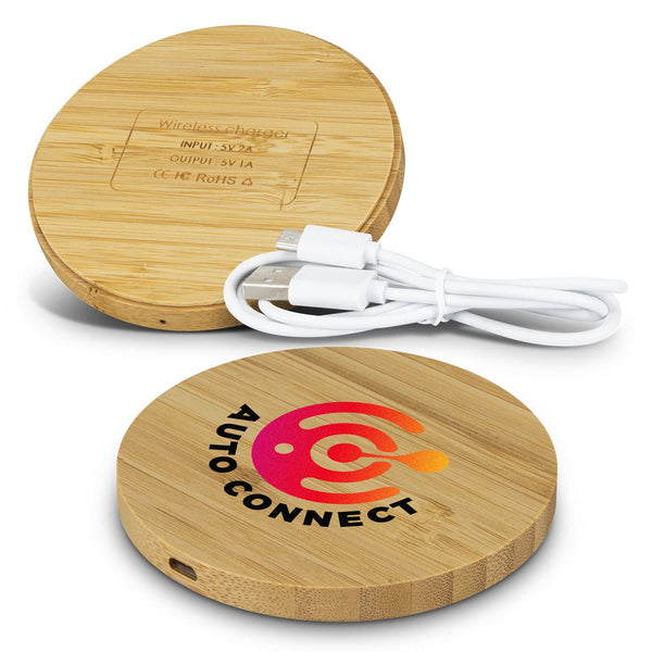 Vita Bamboo Wireless Charger  Round [3-120613]