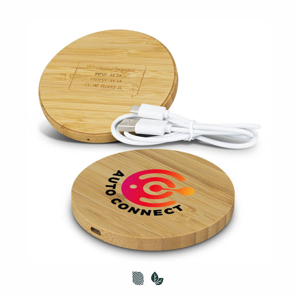 Vita Bamboo Wireless Charger  Round [3-120613]