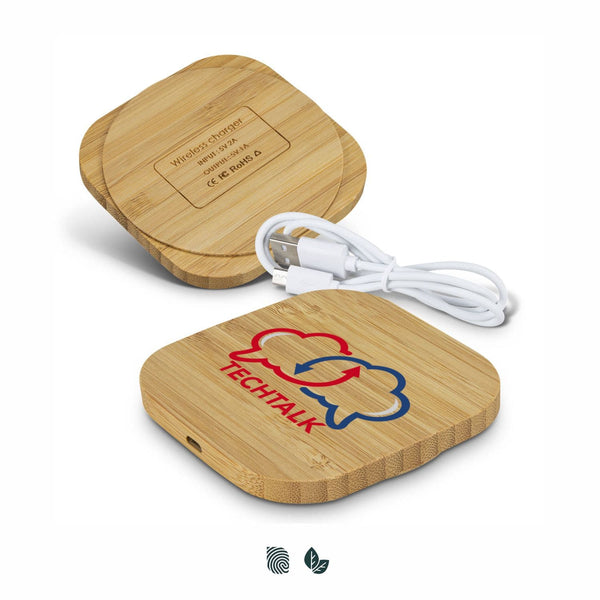 Vita Bamboo Wireless Charger  Square [3-120614]