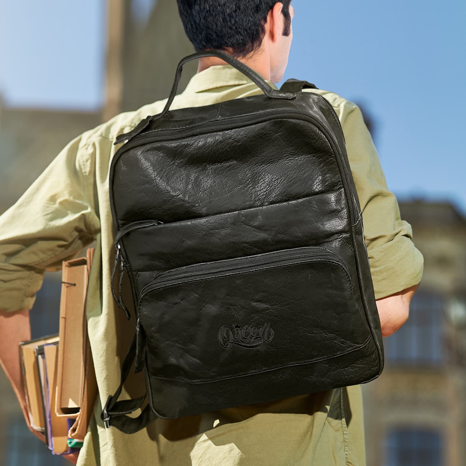 Pierre Cardin Leather Backpack [3-121120]