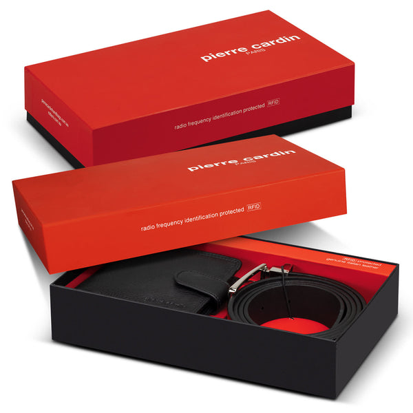 Pierre Cardin Leather Wallet and Belt Gift Set [3-121124]