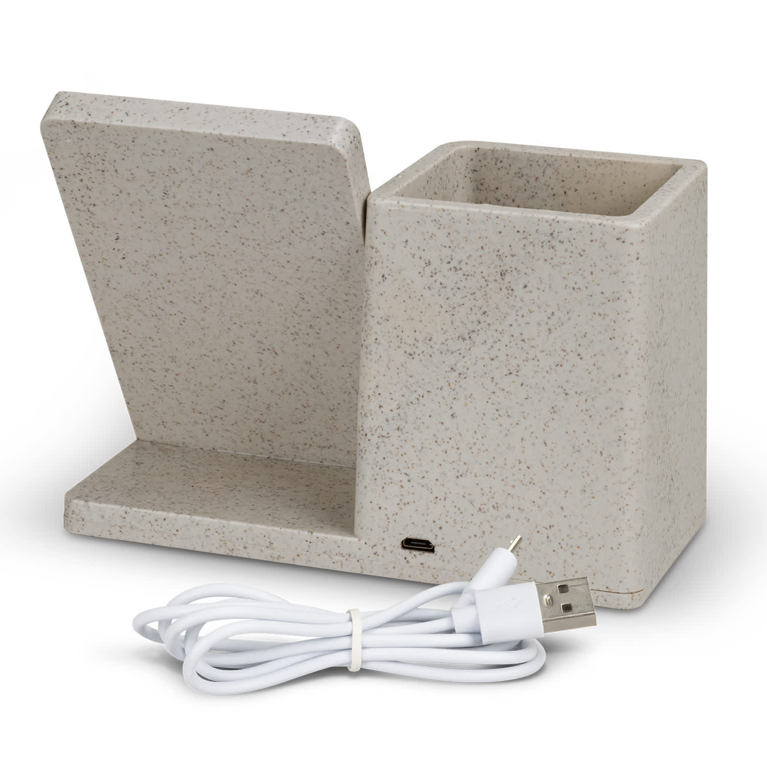 NATURA Oaken Wireless Charger Desk Caddy [3-121839]