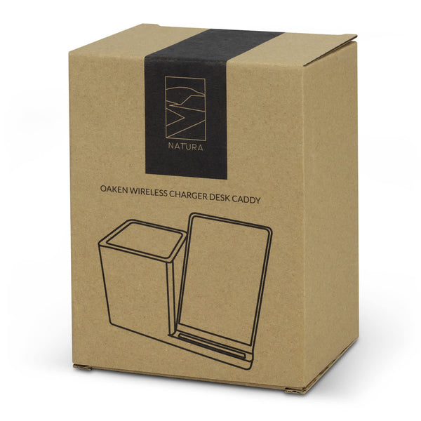 NATURA Oaken Wireless Charger Desk Caddy [3-121839]