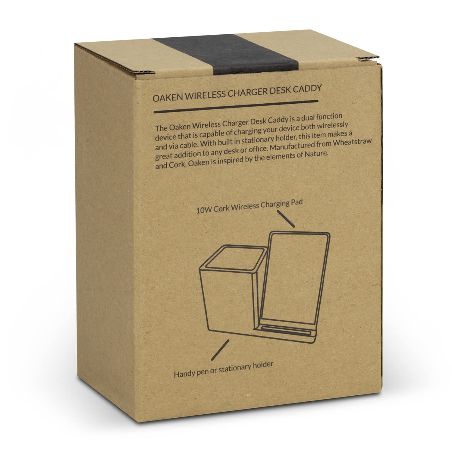 NATURA Oaken Wireless Charger Desk Caddy [3-121839]