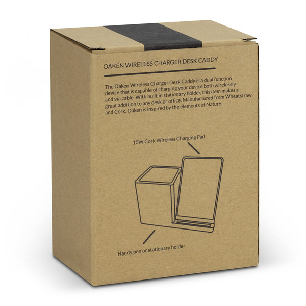 NATURA Oaken Wireless Charger Desk Caddy [3-121839]