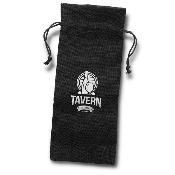 Jute Wine Drawstring Bag [3-122387]