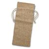 Jute Wine Drawstring Bag [3-122387]