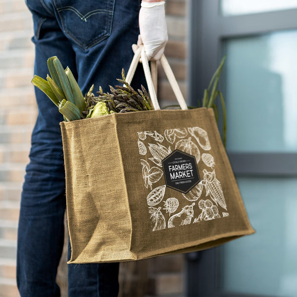 Torino Starch Jute Tote Bag [3-123581]