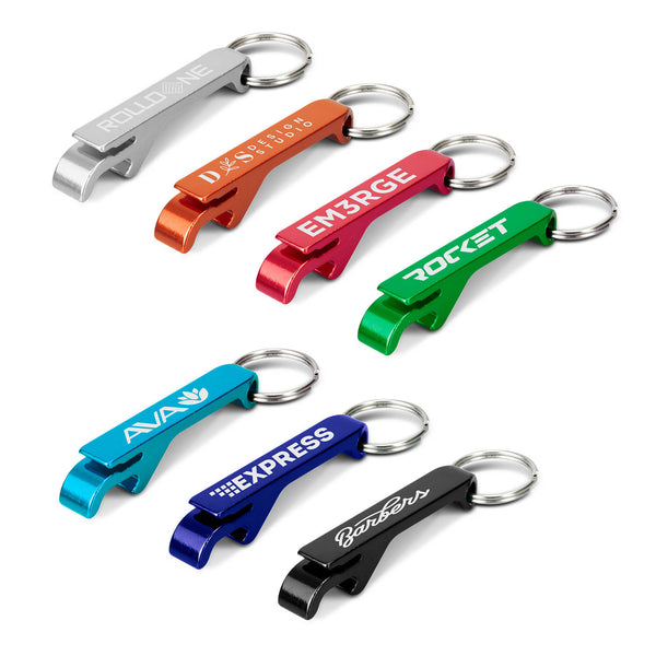 Snappy Metal Bottle Opener Key Ring [3-123584]