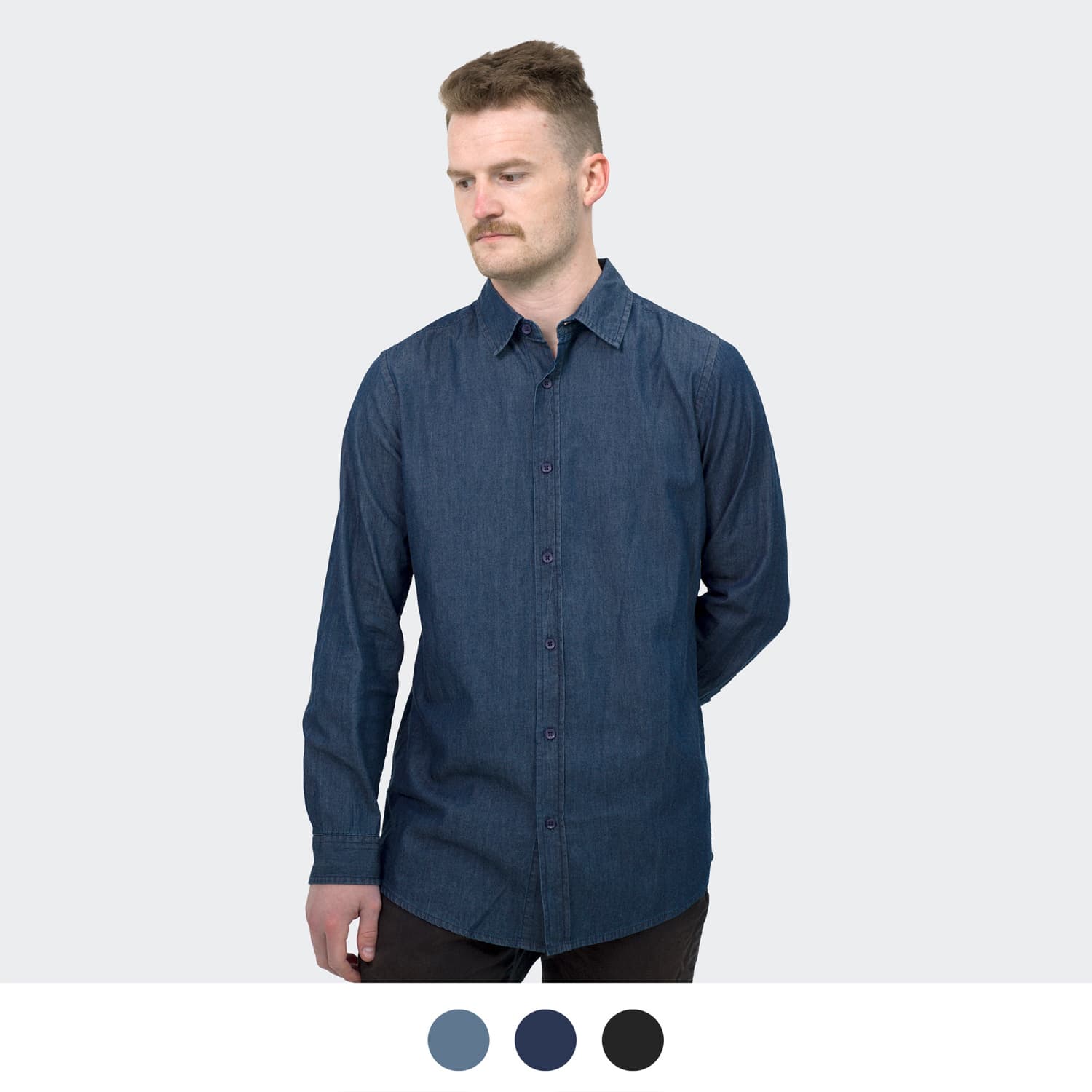 TRENDSWEAR Chester Mens Denim Shirt [3-123609]