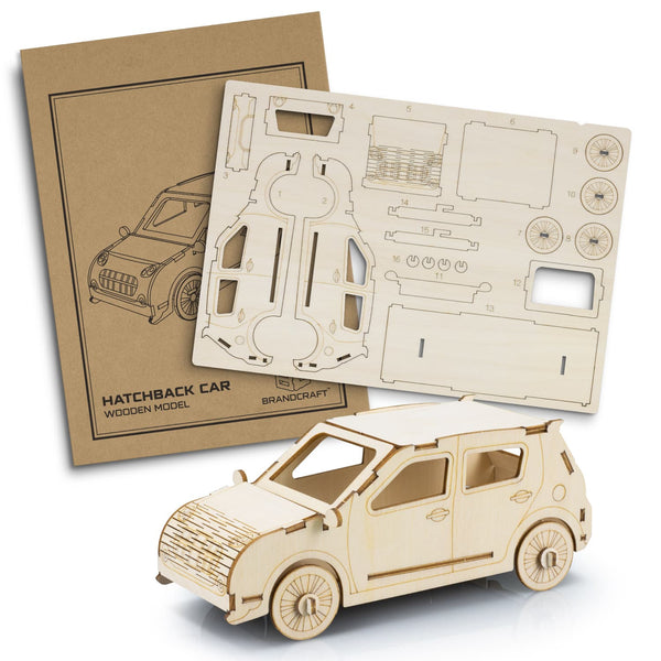 BRANDCRAFT Hatchback Car Wooden Model [3-124028]