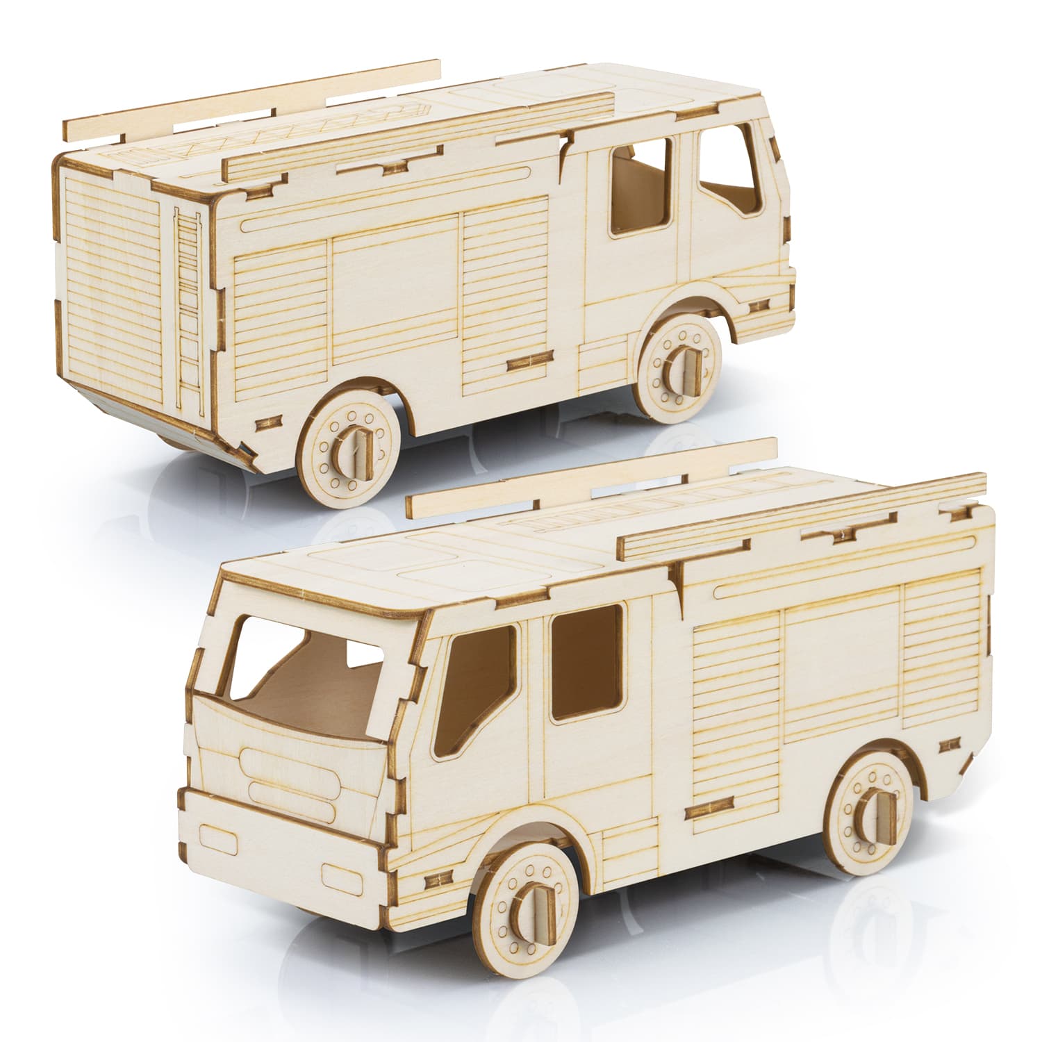 BRANDCRAFT Fire Truck Wooden Model [3-124034]