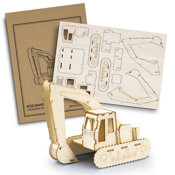 BRANDCRAFT Excavator Wooden Model [3-124035]