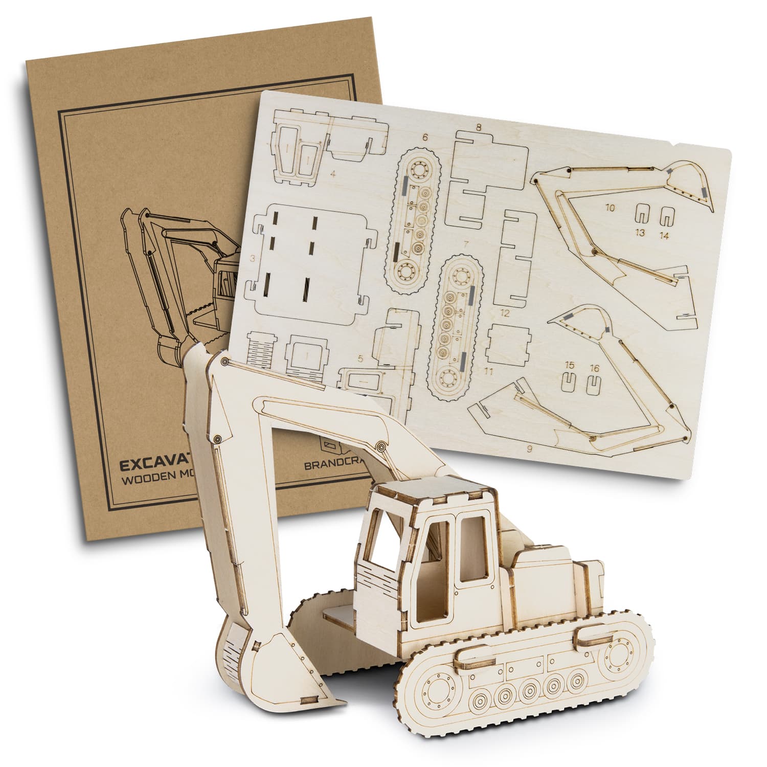 BRANDCRAFT Excavator Wooden Model [3-124035]
