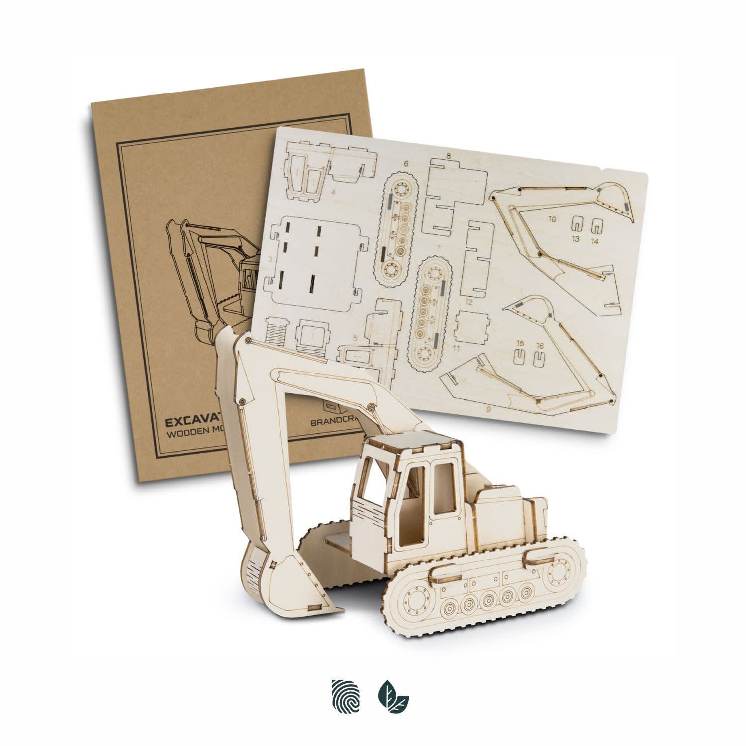 BRANDCRAFT Excavator Wooden Model [3-124035]