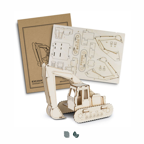 BRANDCRAFT Excavator Wooden Model [3-124035]