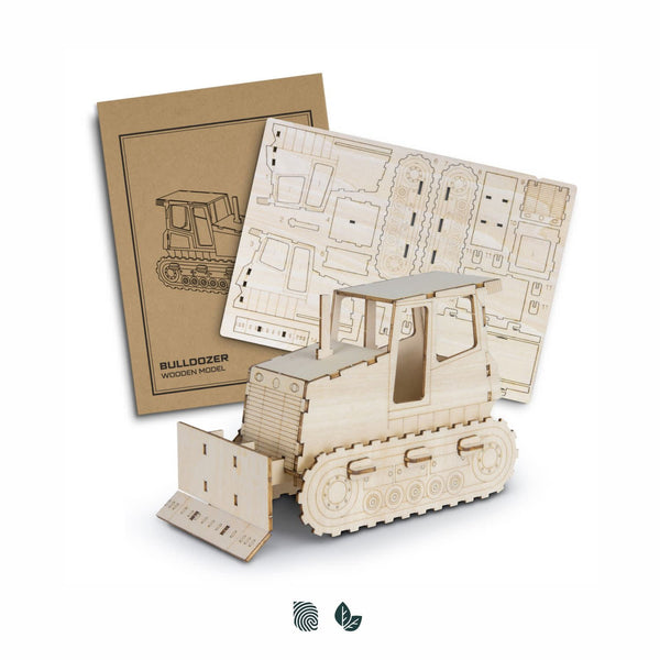 BRANDCRAFT Bulldozer Wooden Model [3-124036]