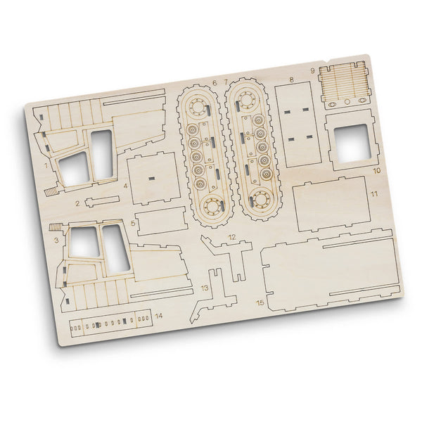 BRANDCRAFT Bulldozer Wooden Model [3-124036]