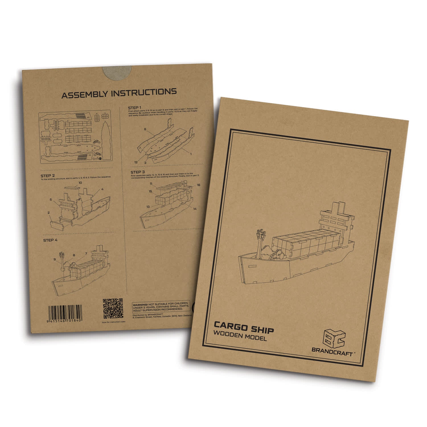 BRANDCRAFT Cargo Ship Wooden Model [3-124038]