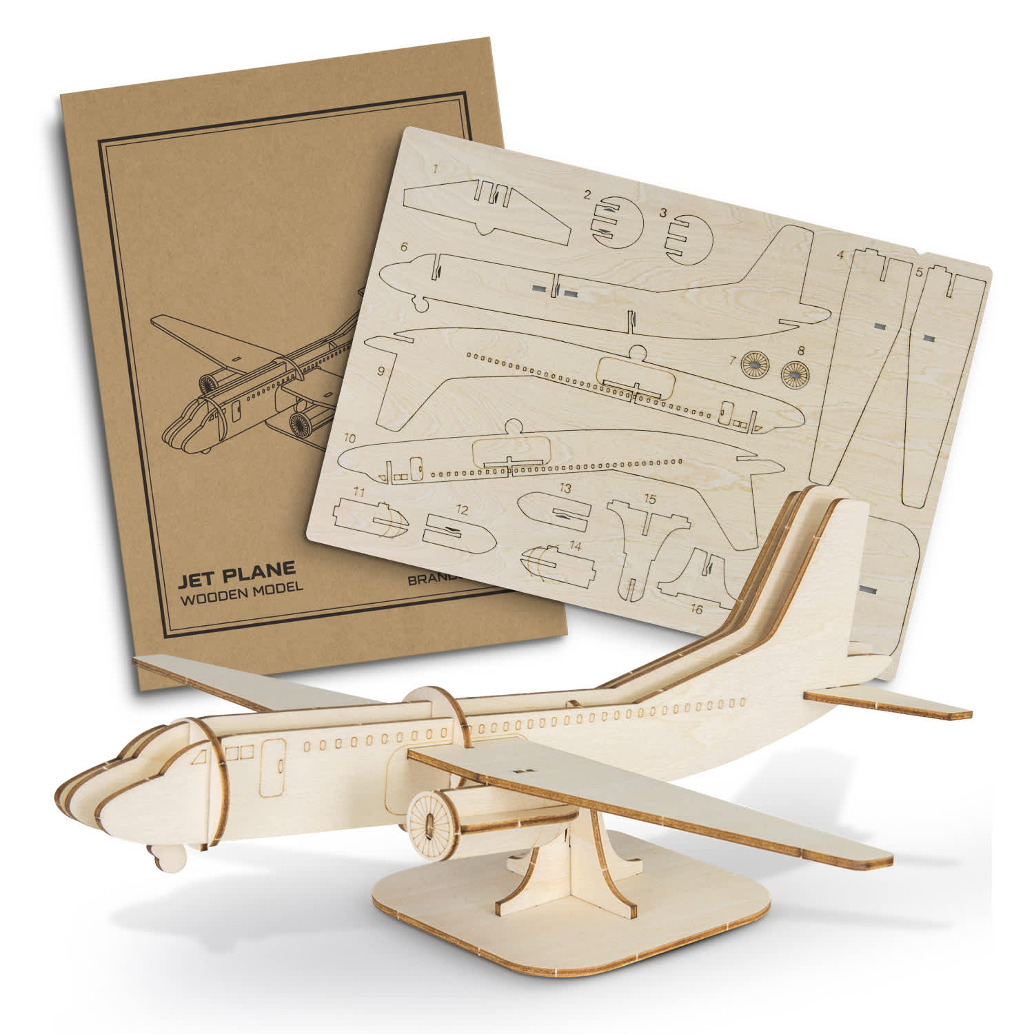 BRANDCRAFT Jet Plane Wooden Model [3-124039]