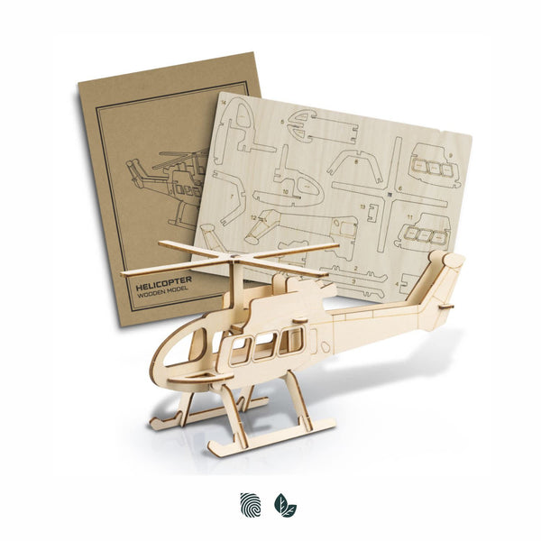 BRANDCRAFT Helicopter Wooden Model [3-124040]