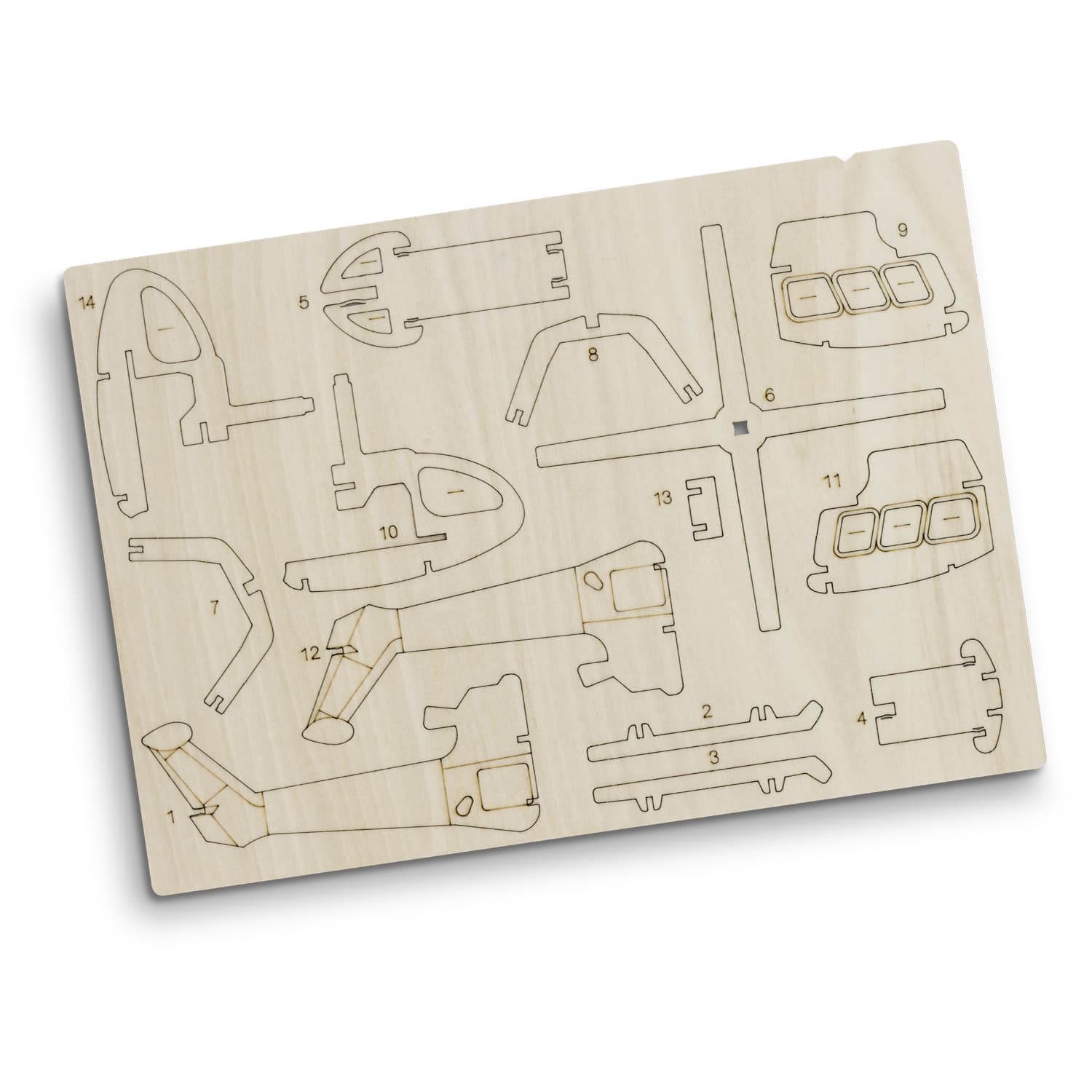 BRANDCRAFT Helicopter Wooden Model [3-124040]