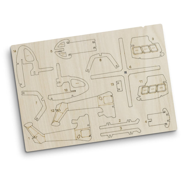 BRANDCRAFT Helicopter Wooden Model [3-124040]