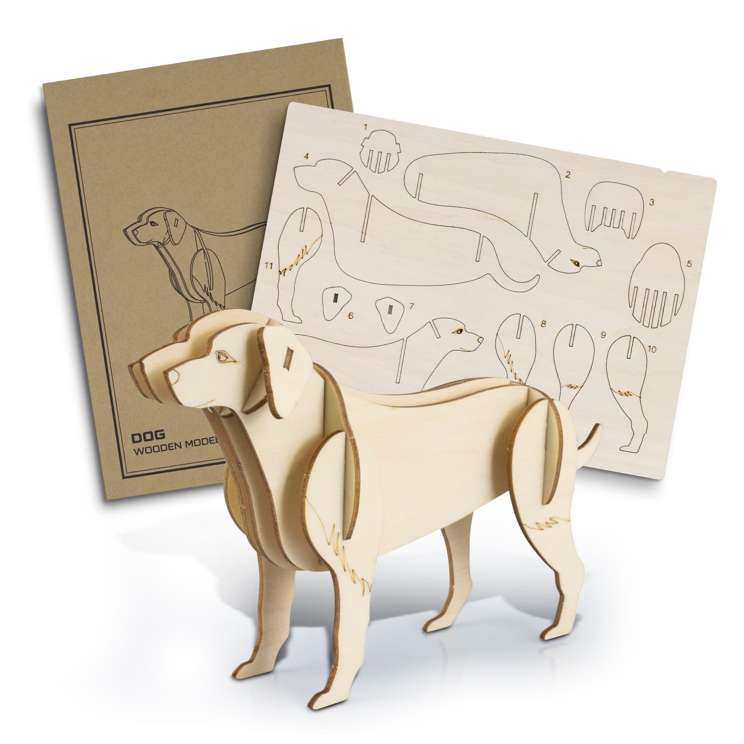 BRANDCRAFT Dog Wooden Model [3-124042]