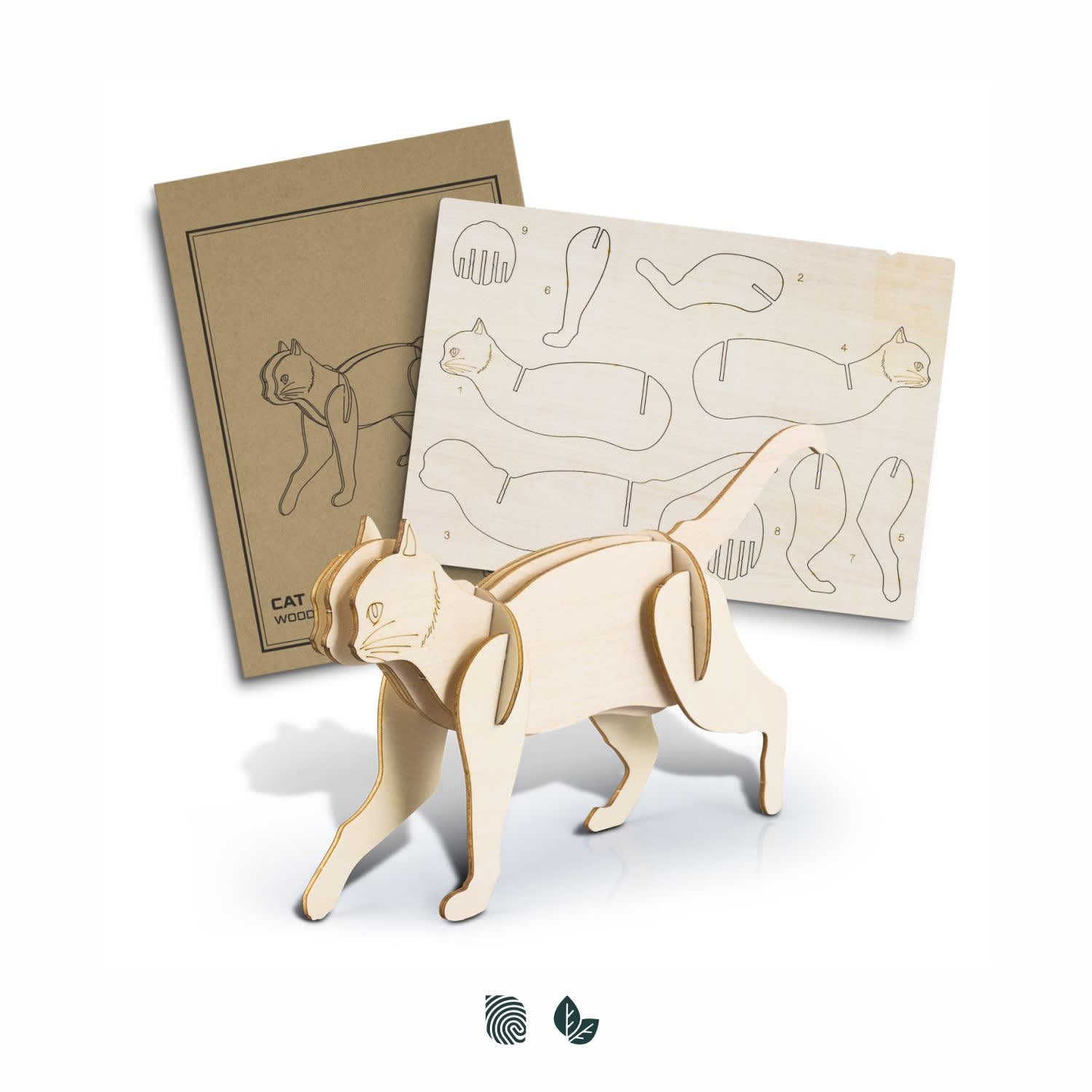 BRANDCRAFT Cat Wooden Model [3-124043]