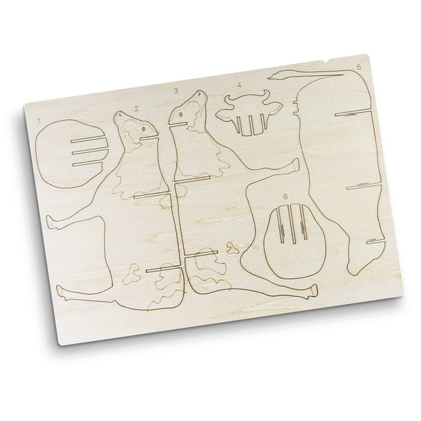 BRANDCRAFT Cow Wooden Model [3-124047]