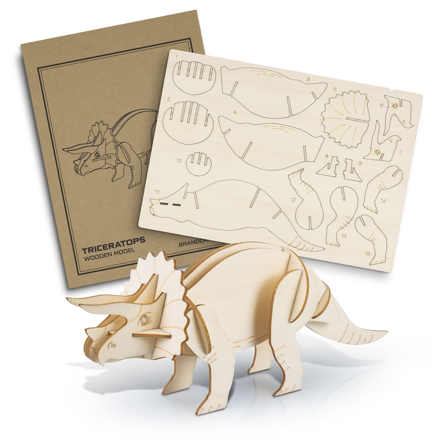 BRANDCRAFT Triceratops Wooden Model [3-124056]