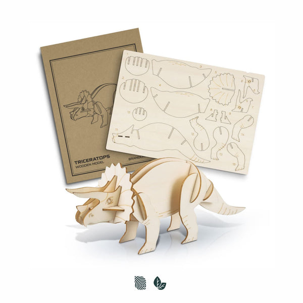 BRANDCRAFT Triceratops Wooden Model [3-124056]