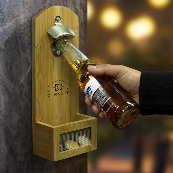 NATURA Bamboo Wall Mounted Bottle Opener [3-124703]